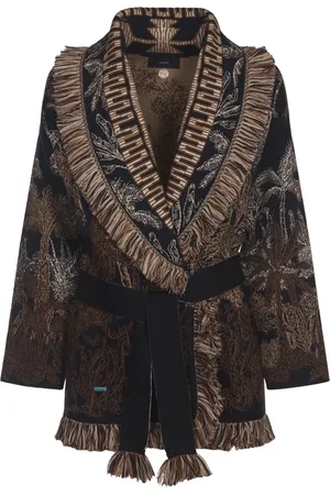 Alanui Strik, Dame, Flerfarvet, L, Bomuld, Jungle Toile de Jouy Cardigan