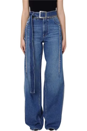 Jean Paul Gaultier Jeans, Dame, Blå, W26, Denim, Klassiske High-Waist Denim Jeans