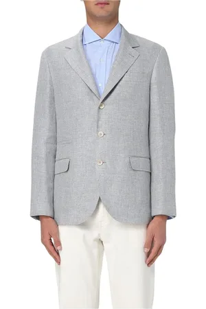 Brunello Cucinelli Jakke, Herre, Grå, XL, Elegant Grå Blazer til Mænd