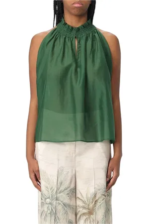 Liu Jo Top, Dame, Grøn, XS, Uld, Grøn V-udskæring Top