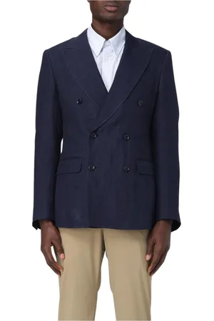 Dolce & Gabbana Jakke, Herre, Blå, M, Linned, Blåt Linned Blazer