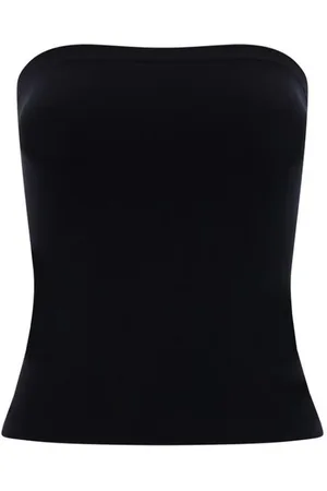 Wolford Top, Dame, Sort, L, Uld, Monokrom Off-Shoulder Tætsiddende Top