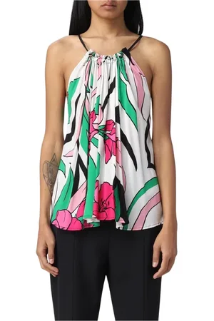 Pinko Top, Dame, Flerfarvet, XS, Multifarvet Halterneck Ærmeløs Top