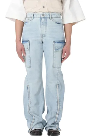 Stella McCartney Jeans, Dame, Blå, W27, Denim, Cargo Zip Jeans
