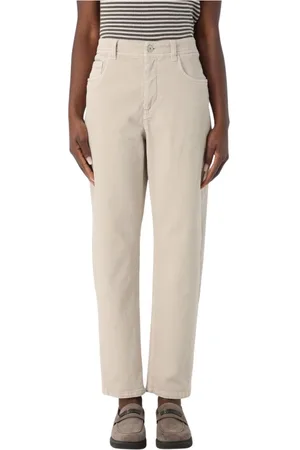 Brunello Cucinelli Jeans, Dame, , M, Luksus Lige Ben Elfenben Bukser