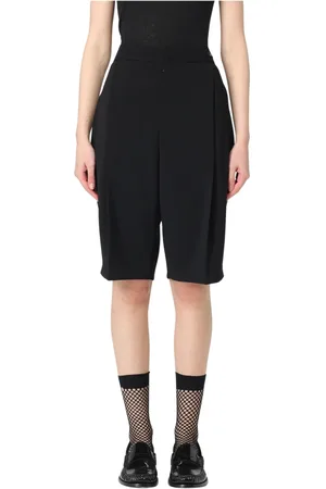 Elisabetta Franchi Shorts, Dame, Sort, L, Uld, Stilfulde Bukser til et Elegant Look