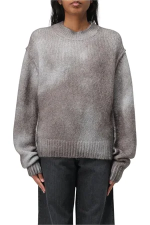 Acne Studios Strik, Dame, Grå, S, Nylon, TieDye Strik Pullover Sweater