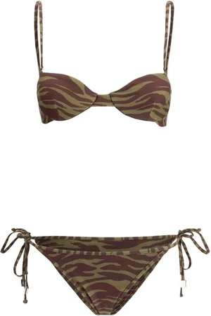 The Attico Badetøj, Dame, Flerfarvet, M, Dyremønster Bikini Badedragt