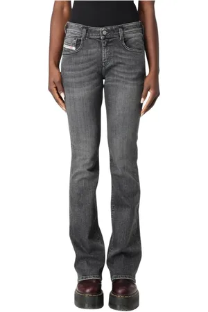 Diesel Jeans, Dame, Sort, W29, Bomuld, Sort Bootcut Jeans til Kvinder