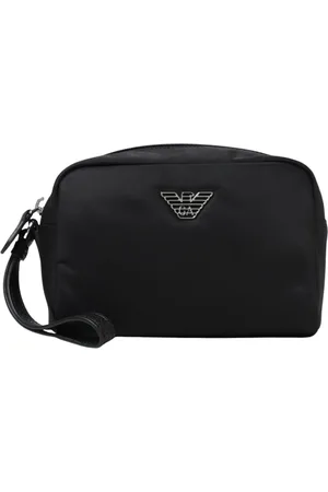 Emporio Armani Taske, Dame, Sort, ONE SIZE, Nylon, Ørn Logo Makeup Taske