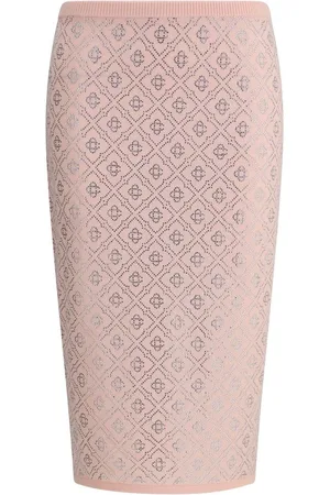 Casablanca Nederdel, Dame, Lyserød, S, Glitrende Rhinestone Midi Nederdel