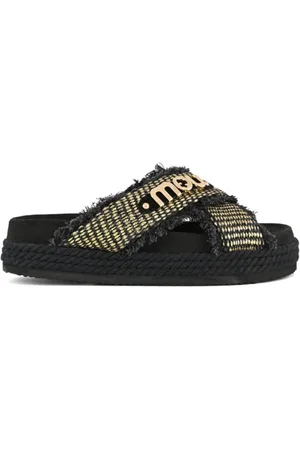 Mou Sko, Dame, Sort, 40 EU, Sort Kryds-Rope Sandal