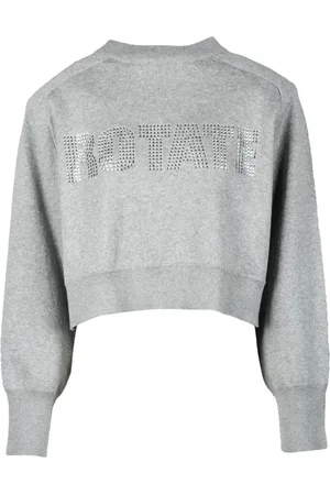 ROTATE Strik, Dame, Grå, M, Bomuld, Bomuld Cashmere Strik Trøje