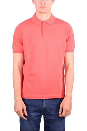 KANGRA CASHMERE Top, Herre, Lyserød, 2XL, Bomuld, Bomuld Polo T-shirts og Polos