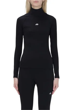 Balenciaga Strik, Dame, Sort, S, Polyester, Sort Atletisk Top til Kvinder
