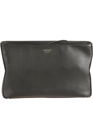 Salvatore Ferragamo Taske, Herre, Sort, ONE SIZE, Læder, Rejse Star Pung 1 kile
