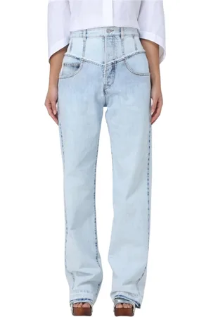 Isabel Marant Jeans, Dame, Blå, M, Bomuld, Afslappet Fit Boyfriend Jeans
