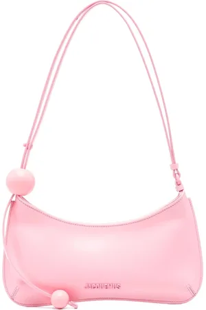 Jacquemus Taske, Dame, Lyserød, ONE SIZE, Uld, Flamingo Skuldertaske med Logo