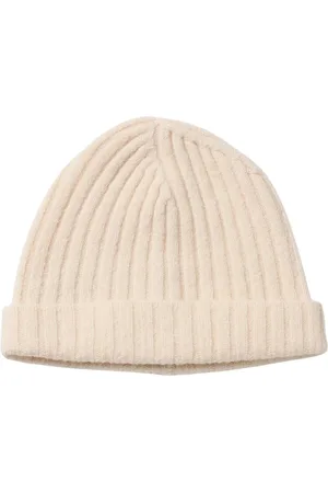 Jil Sander Tilbehør, Dame, , ONE SIZE, Cashmere, Elegant Ribbet Cashmere Beanie Hat