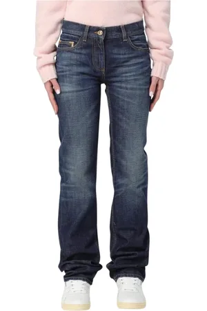 Palm Angels Jeans, Dame, Blå, W29, Bomuld, Klassiske 5Pocket Straight Leg Jeans