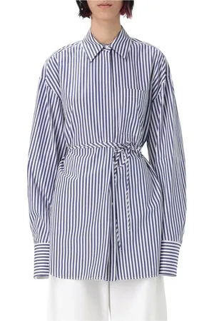 Sportmax Bluser & Skjorter, Dame, Blå, 2XS, Klassisk Blå Button-Up Skjorte