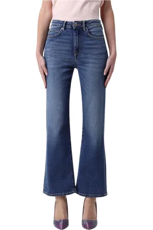 Pinko Jeans, Dame, Blå, W28, Uld, Stilfulde Bootcut Jeans til kvinder