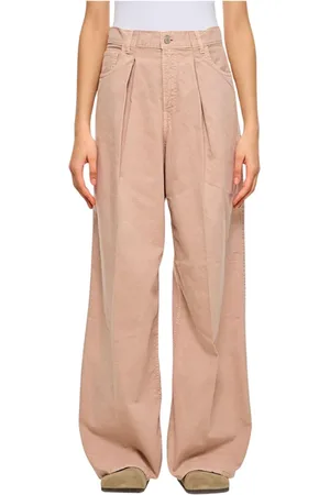 haikure Jeans, Dame, Lyserød, W27, Bomuld, Plisseret WideLeg Bomuld Bukser