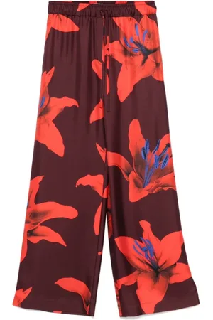 Alexander McQueen Bukser, Dame, Flerfarvet, M, Multifarvet Silkebukser