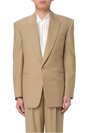 Saint Laurent Jakkesæt, Herre, Brun, XL, Uld, Kamel Skræddersyet Blazer