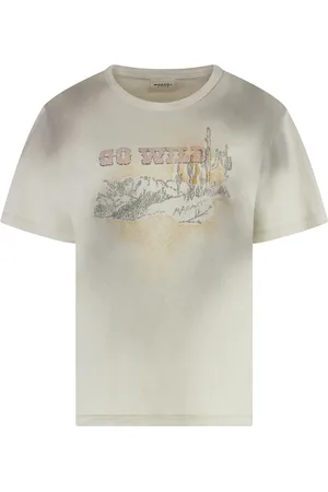 Isabel Marant Top, Dame, , M, Bomuld, Trykt bomuldst-shirt med kontrastprint