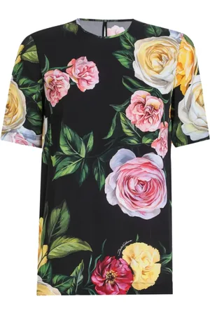 Dolce & Gabbana Top, Dame, Flerfarvet, L, Elegante Dameskjorter i Sort og Pink