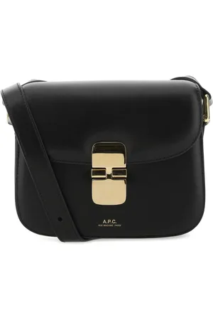 A.P.C. Taske, Dame, Sort, ONE SIZE, Læder, Grace Crossbody Taske i Sort Læder