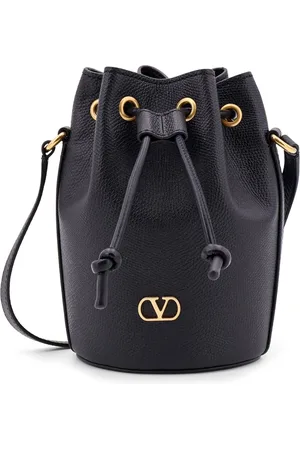 VALENTINO GARAVANI Taske, Dame, Sort, ONE SIZE, Læder, Læder Bucket Bag med VLogo Detalje