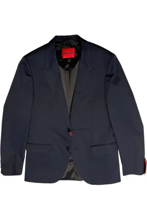 HUGO BOSS Jakke, Herre, Blå, L, Bomuld, Moderne Navy Tre-Delt Dragt