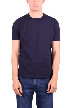 KANGRA CASHMERE Top, Herre, Blå, M, Bomuld, Blå T-shirt og Polo Essential Wardrobe Item
