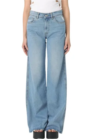 COPERNI Jeans, Dame, Blå, S, Uld, Stilfulde Wide Leg Jeans