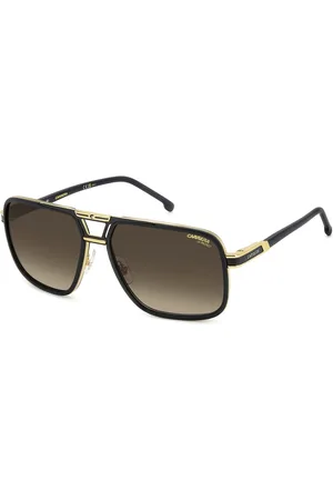Carrera Tilbehør, Herre, Sort, 61 MM, Uld, Mat Sort Guld Solbriller Brun Gradient