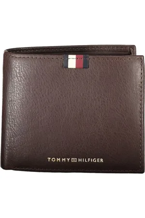 Tommy Hilfiger Tilbehør, Herre, Brun, ONE SIZE, Læder, Brun Læder Pung & Kortholder