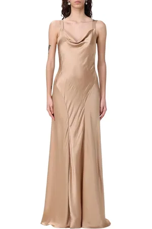 Alberta Ferretti Kjole, Dame, Lyserød, L, Slip Maxi Kjole Elegant Stil
