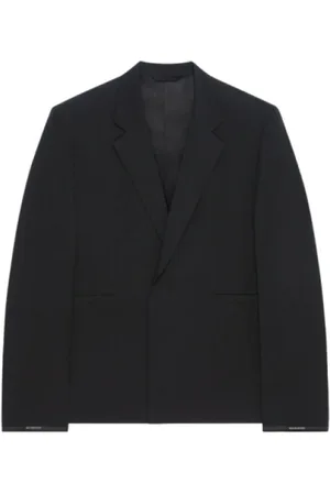 Givenchy Jakke, Herre, Sort, M, Struktureret Slim Fit Rejsejakke
