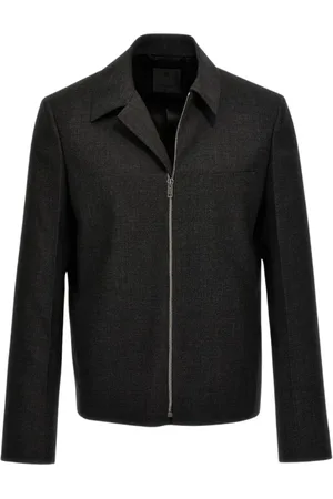 Givenchy Jakke, Herre, Grå, S, Uld, Grå Cropped Blazer