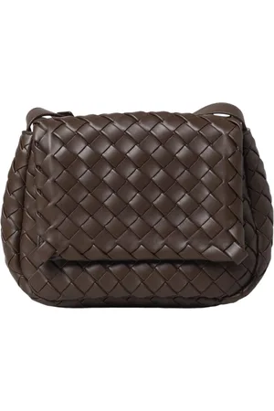 Bottega Veneta Taske, Herre, Brun, ONE SIZE, Uld, Luksusvævet læder skuldertaske