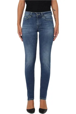 Dondup Jeans, Dame, Blå, W34, Uld, Stilfulde Behagelige Skinny Jeans Kvinder