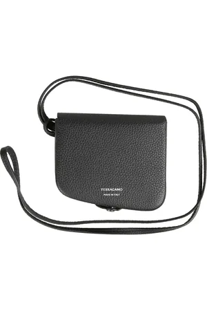 Salvatore Ferragamo Tilbehør, Herre, Sort, ONE SIZE, Uld, Stilfulde Punge & Kortholdere