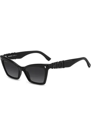 Dsquared2 Tilbehør, Dame, Sort, 55 MM, Sorte solbriller til kvinder