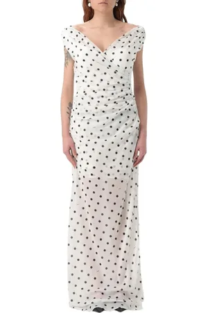 Jacquemus Kjole, Dame, Hvid, S, Hvid Midi Kjole med Unikke Detaljer