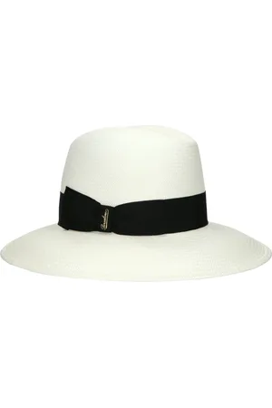 Borsalino Tilbehør, Dame, Hvid, S, Panama Fin Bredskygget Hat