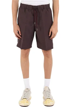 COSTUMEIN Shorts, Herre, Lilla, 2XL, Lyocell Bermuda shorts med knaplukning