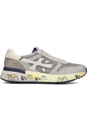 Premiata Sko, Herre, Grå, 44 EU, Læder, Grå Mick Lave Top Sneakers