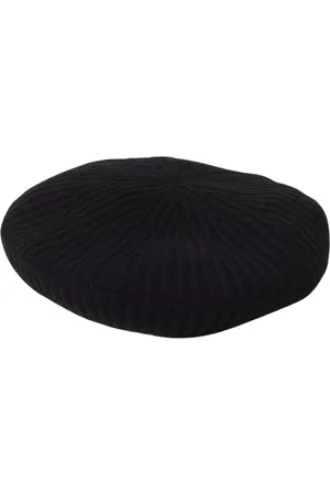 Ganni Tilbehør, Dame, Sort, ONE SIZE, Uld, Ribstrikket hue